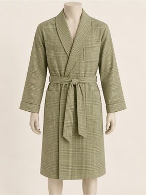 Vintage Towncraft JCPenney Men’s Green Plaid Robe Small 34-36 NOS